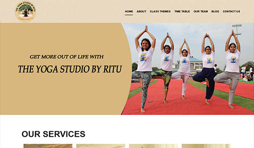 The Yoga Studio by Ritu - Website design and development